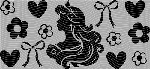 16oz black and white-B 100
